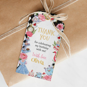 Alice in Wonderland Thank You Tag