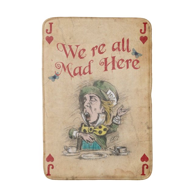 Alice in Wonderland, The Mad Hatter, Bath Mat (Front Vertical)