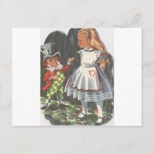 Alice in Wonderland & The Mad Hatter Postcard