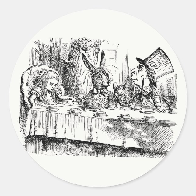 Alice in Wonderland - The Mad Hatter’s Tea Party Classic Round Sticker (Front)