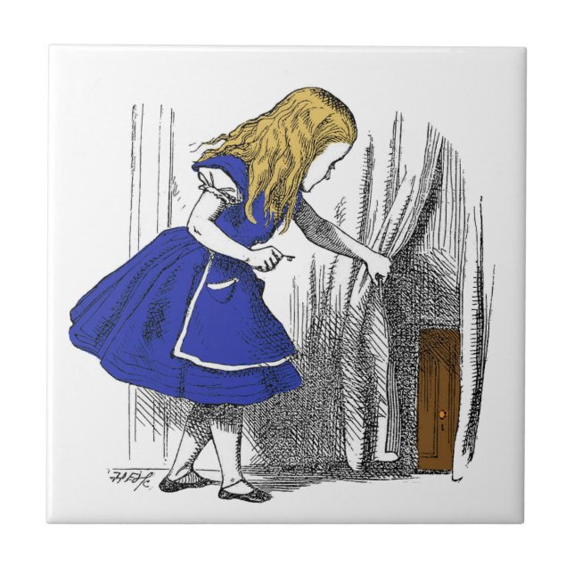 Alice in Wonderland - The Small Door Ceramic Tile (Front)