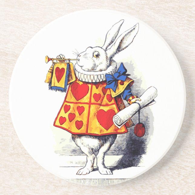 Alice in Wonderland The White Rabbit by Tenniel Coaster (Front)