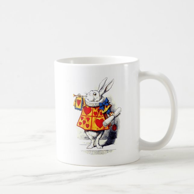 Alice in Wonderland The White Rabbit by Tenniel Coffee Mug (Right)