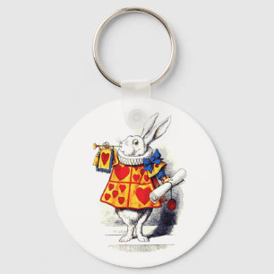 Alice in Wonderland The White Rabbit by Tenniel Key Ring
