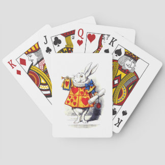 Alice in Wonderland The White Rabbit by Tenniel Playing Cards