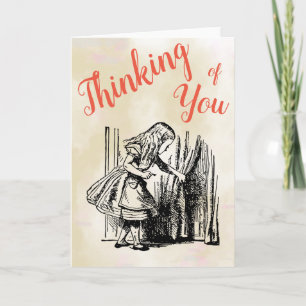 Alice in Wonderland Thinking of You Key to Door Card