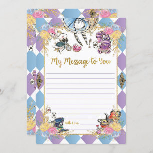 Alice in Wonderland Time Capsule Message Card