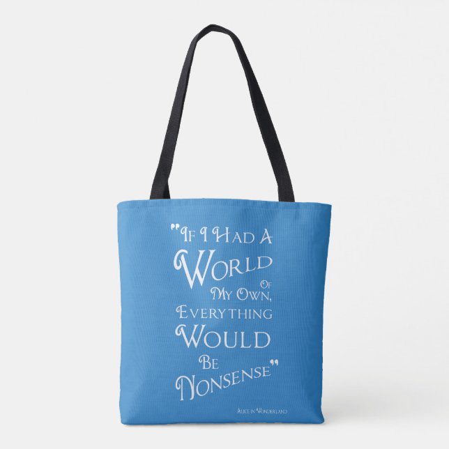 Alice in Wonderland Tote Bag - Quote (Back)