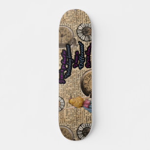 Alice In Wonderland Travelling in Time Skateboard