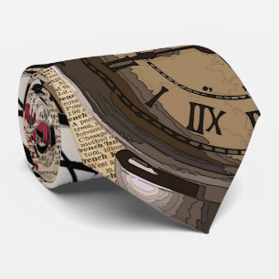 Alice In Wonderland Travelling in Time Tie