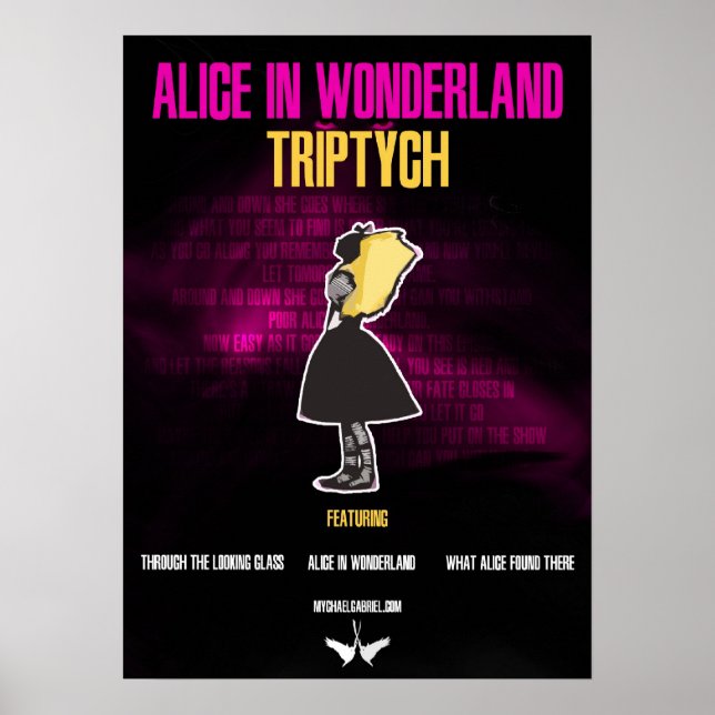 "Alice In Wonderland: Triptych" Poster (Front)