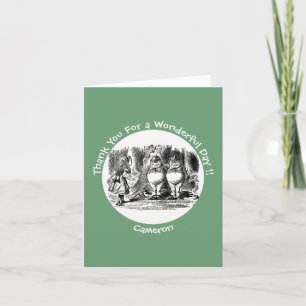 Alice in Wonderland Tweedledum & Tweedledee Party Thank You Card