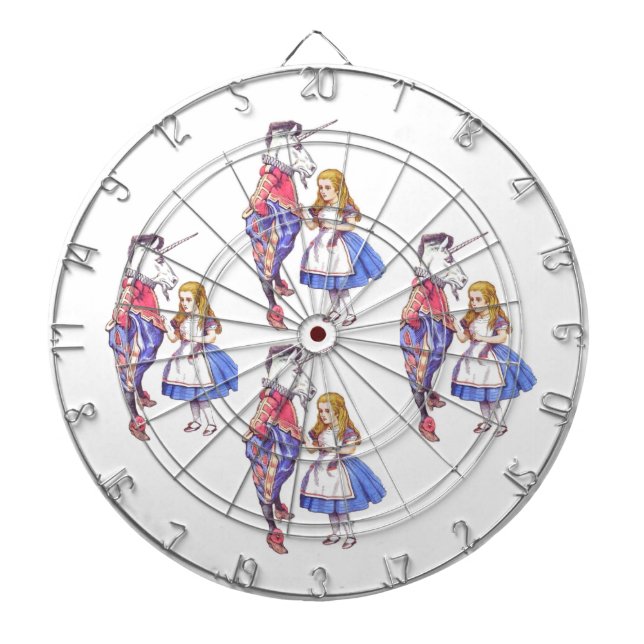 Alice in Wonderland & Unicorn Dartboard (Front)