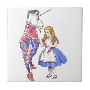 Alice in Wonderland & Unicorn Tile