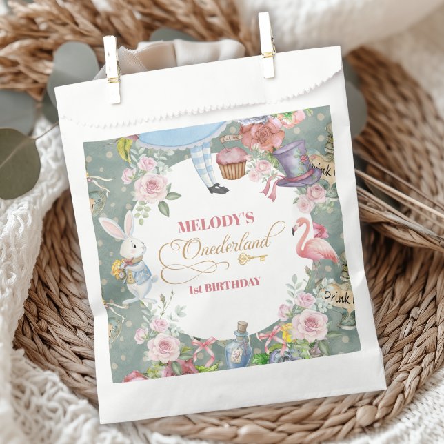 Alice in Wonderland Vintage 1st birthday Favour Bag (Creator Uploaded)