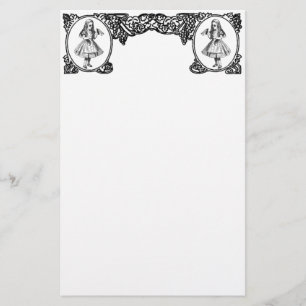 Alice in Wonderland Vintage Frame Stationery