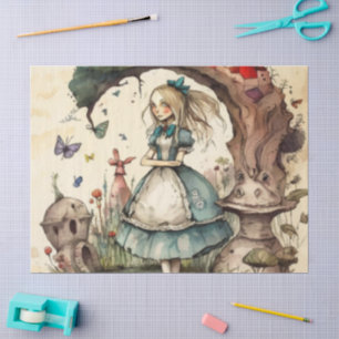 Alice in Wonderland Vintage Tissue Paper