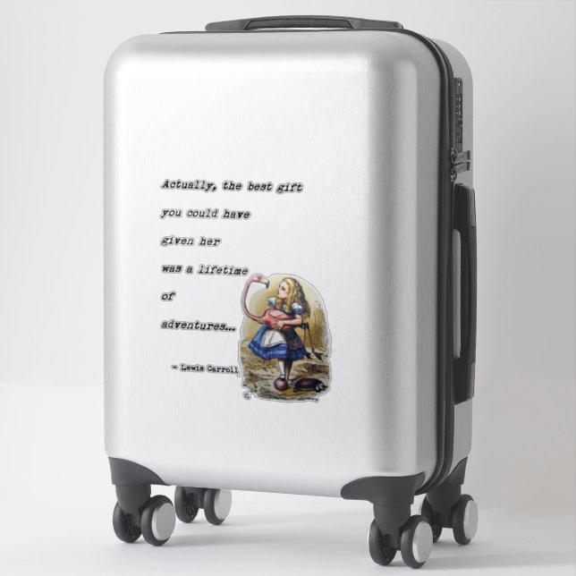 Alice In Wonderland W/Flamingo Adventure Quote (Suitcase)