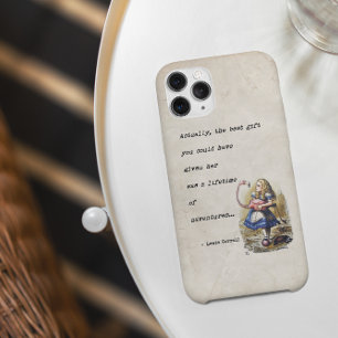 Alice In Wonderland W/Flamingo Adventure Quote iPhone Case