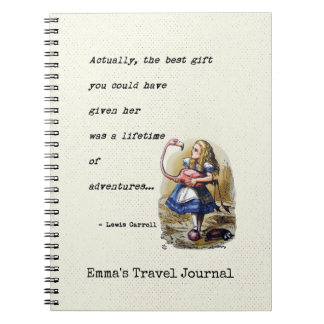 Alice In Wonderland W/Flamingo Adventure Quote Notebook