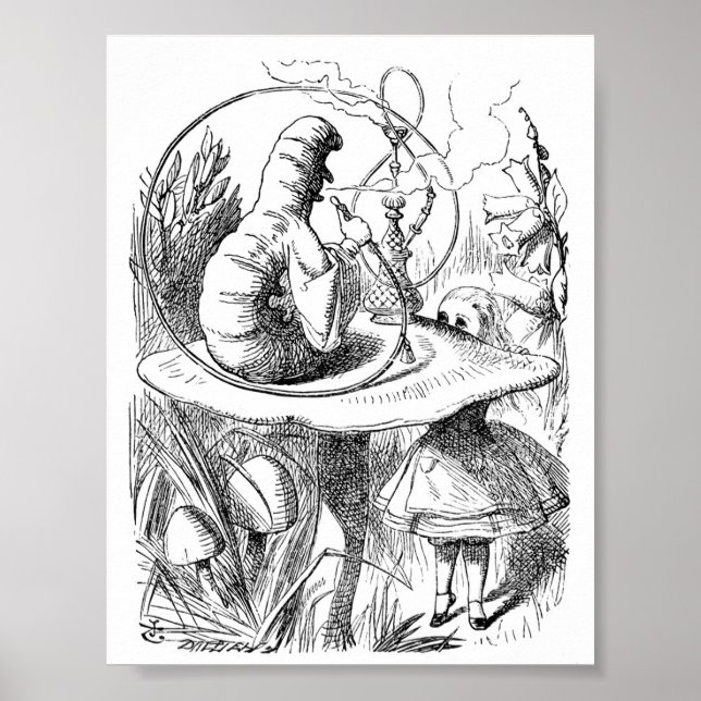 Alice in Wonderland Watch - The Caterpillar Poster (Front)