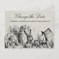 Alice in Wonderland Wedding Change the Date