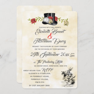 Alice in Wonderland Wedding Invitation