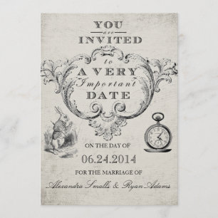 Alice in Wonderland Wedding Invitation