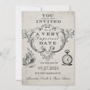 Alice in Wonderland Wedding Invitation