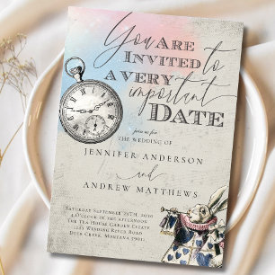 Alice in Wonderland Wedding Invitation