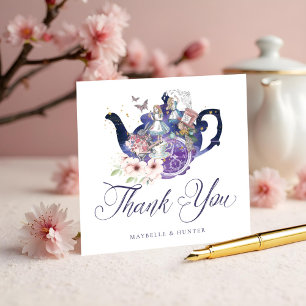 Alice in Wonderland Wedding Wonderland Thank You Card
