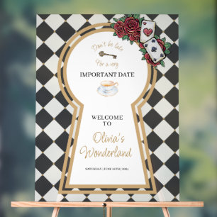 Alice in wonderland welcome poster