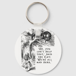 Alice in Wonderland - We're all mad here Key Ring