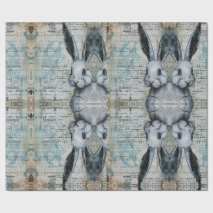  Alice in wonderland whimsical rabbit world Wrapping Paper