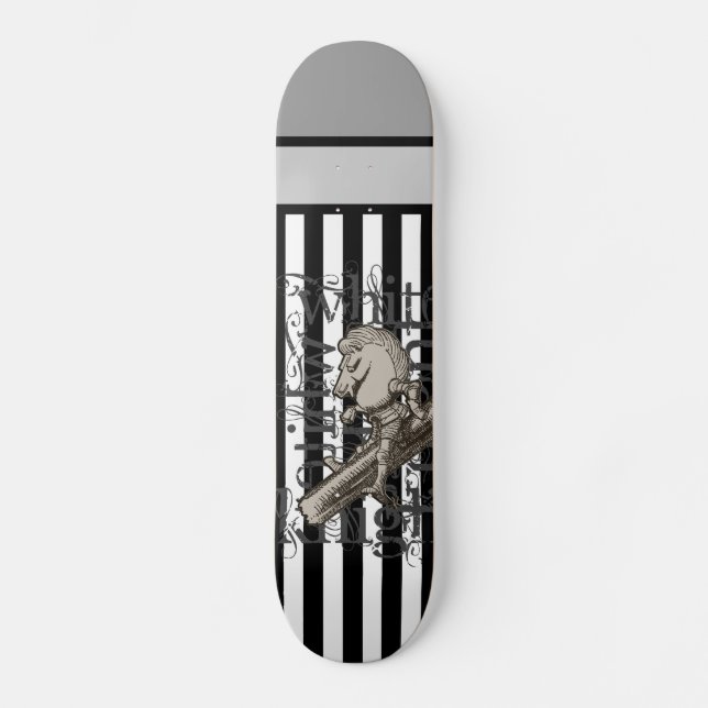 Alice In Wonderland White Knight Grunge Skateboard (Front)