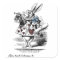 Alice in Wonderland White Rabbit Bookplate Sticker