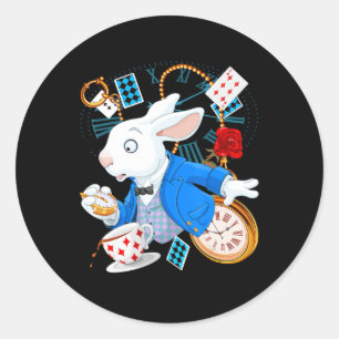 Alice In Wonderland  - White Rabbit Classic Round Sticker