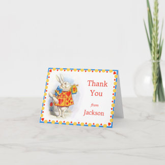 Alice in Wonderland White Rabbit Custom Thank You