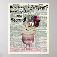 Alice in Wonderland White Rabbit Dictionary Art