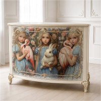 Alice in Wonderland White Rabbit Flamingo