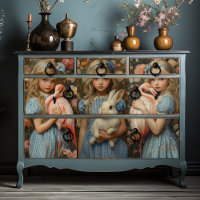 Alice in Wonderland White Rabbit Flamingo