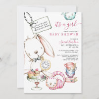 Alice In Wonderland White Rabbit Girl Baby Shower