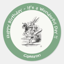 Alice in Wonderland White Rabbit Herald Birthday 