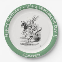 Alice in Wonderland White Rabbit Herald Birthday