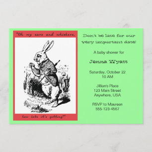 Alice in Wonderland - White Rabbit Invitation