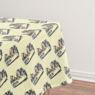 Alice in Wonderland White Rabbit Kaninchen pastel Tablecloth
