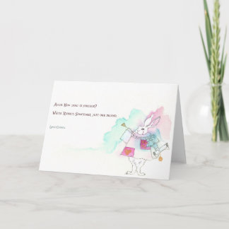 Alice in Wonderland - White Rabbit, Lewis Carroll Card