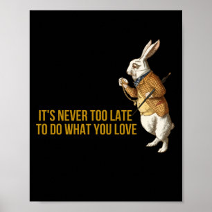 Alice in Wonderland White Rabbit Motivation Poster