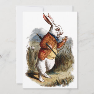 Alice in Wonderland White Rabbit Personalise Announcement