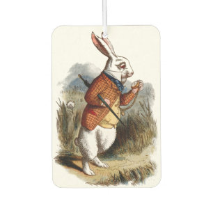 Alice in Wonderland White Rabbit Personalise Car Air Freshener